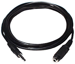 12' 3.5mm Stereo Extension Cable - Click Image to Close